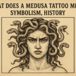 Medusa tattoo mean symbolism history in detailed Greek mythology illustration